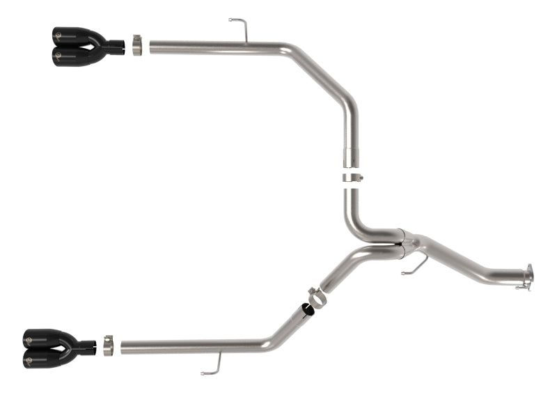 aFe 2021+ Jeep Gladiator V6-3.0L (td) Vulcan Series 3in 304 SS DPF-Back Exhaust System - Black Tip main image 1