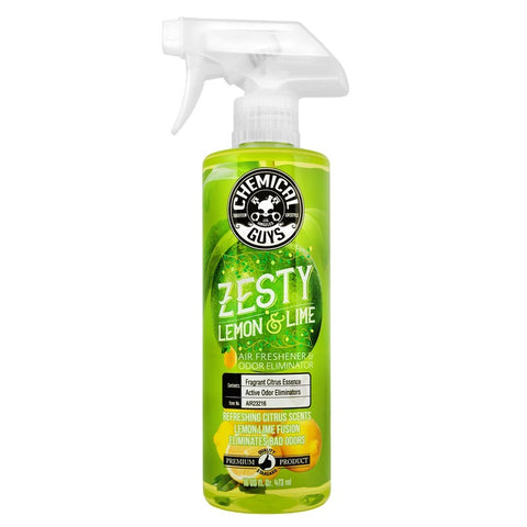 Chemical Guys Zesty Lemon Lime Air Freshener & Odor Eliminator - 16oz - Case of 6