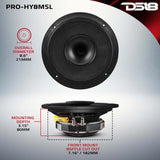 DS18 8in 200 Watts RMS 8 ohm Mid-Range Loudspeaker Shallow Grill Included