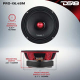 DS18 Pro-X Package w/ Pair of PRO-X6.4BM and a Pair of PRO-TW1X/BK