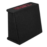 DS18 Single 10in Shallow Subwoofer and Enclosure 350 Watts RMS Amplified Sealed Black Carpet