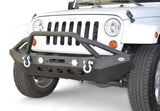 DV8 Offroad 07-18 Jeep Wrangler JK/JL FS-8 Mid Length Steel Front Bumper w/ LED Lights