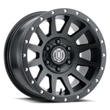 ICON Compression 17x8.5 6x135 6mm Offset 5in BS 87.1mm Bore Satin Black Wheel