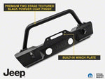 Officially Licensed Jeep 07-18 Jeep Wrangler JK Stubby Front Winch Bumper w/ Jeep Logo