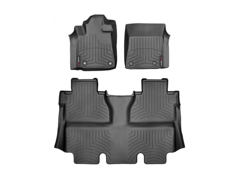 WeatherTech 14+ Toyota Tundra (Crewmax Only) Front and Rear Floorliners - Black