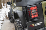Rugged Ridge Rear Corner Kit Body Armor 4-Door 07-18 Jeep Wrangler JKU