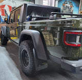 Rally Armor 19-23 Jeep JT Gladiator Mojave/Rubicon Black Mud Flap w/ Army Green Logo