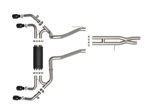 aFe Vulcan Series 2.5in 304SS Cat-Back Exhaust 2021+ Jeep Wrangler 392 6.4L w/ Black Tips