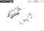 Mishimoto 21+ Bronco 2.3L High Mount INT Kit BK Core BK Pipes