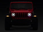 Raxiom 18-22 Jeep Wrangler JL/ JT 9-Inch LED Headlights w/ DRL and Halo- Black Housing (Clear Lens)
