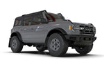 Rally Armor 21-22 Ford Bronco (Steel Bmpr + RR- NO Rptr/Sprt) Blk Mud Flap w/Cy Orange Logo