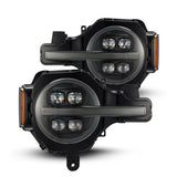 AlphaRex 21-23 Ford Bronco NOVA LED Proj Headlights Alpha-Black w/Activ Light/Seq Signal/DRL
