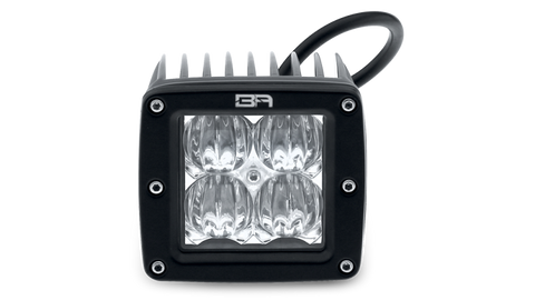 Body Armor 4x4 Cube LED Light Spot Pair with Wiring Harness