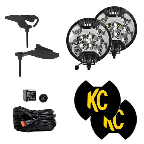 KC HiLiTES 97167 SlimLite LED - 2-Light System - Ditch Light Kit - for Jeep 392/Mojave
