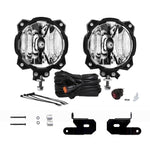 KC Hilites 6 in Pro6 Gravity LED - Pillar Mount - 2-Light System - 20W Spot Beam - for 18-20 Jeep JL