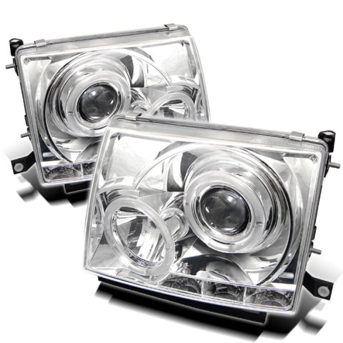 Spyder Toyota Tacoma 97-00 Projector Headlights LED Halo LED Chrome High H1 Low H1 PRO-YD-TT97-HL-C
