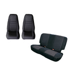 Rugged Ridge Seat Cover Kit Black 80-90 Jeep CJ/YJ