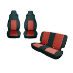Rugged Ridge Seat Cover Kit Black/Red 03-06 Jeep Wrangler TJ