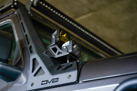 DV8 Offroad 2018+ Jeep Wrangler JLO A Pillar Dual Light Pod Mounts