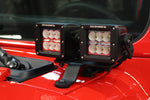 Go Rhino 18-20 Jeep Wrangler JL/JLU/Gladiator JT Light Mount - Two 3in Cubes