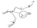 AWE Tuning 2021+ Ford Bronco 0FG Dual Rear Exit Exhaust w/Chrome Silver Tips & Bash Guard
