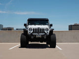 Road Armor 07-18 Jeep Wrangler JK Stealth Front Fender Flare Body Armor w/LED DRL - Tex Blk